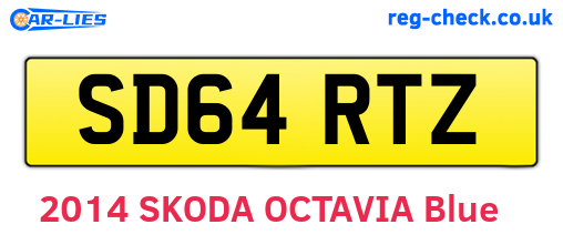 SD64RTZ are the vehicle registration plates.
