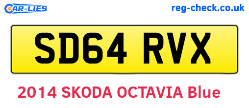 SD64RVX are the vehicle registration plates.