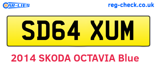 SD64XUM are the vehicle registration plates.