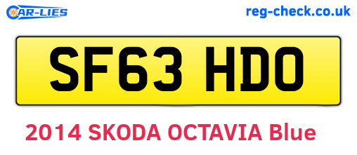 SF63HDO are the vehicle registration plates.