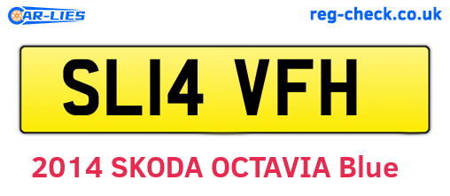 SL14VFH are the vehicle registration plates.