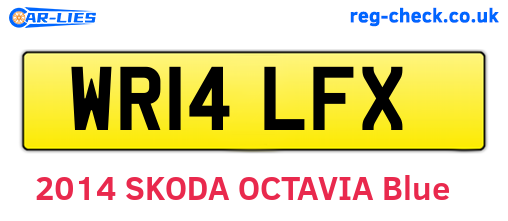 WR14LFX are the vehicle registration plates.