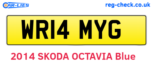 WR14MYG are the vehicle registration plates.
