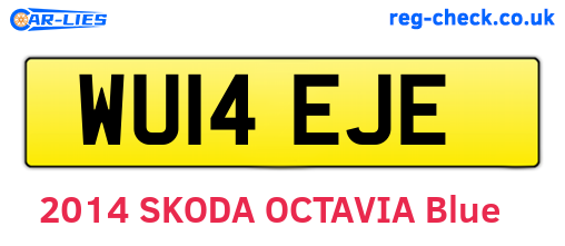 WU14EJE are the vehicle registration plates.