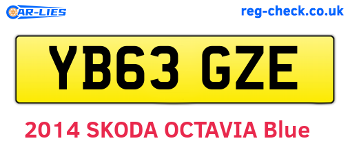 YB63GZE are the vehicle registration plates.