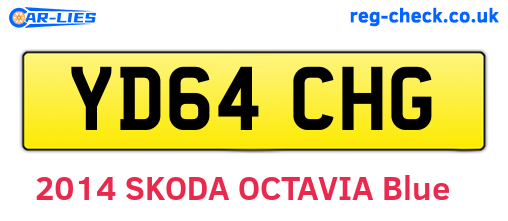 YD64CHG are the vehicle registration plates.