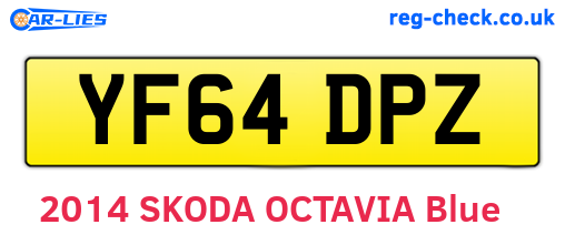 YF64DPZ are the vehicle registration plates.