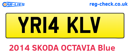 YR14KLV are the vehicle registration plates.