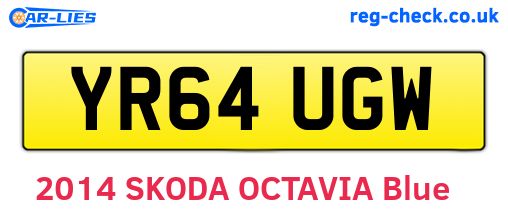 YR64UGW are the vehicle registration plates.