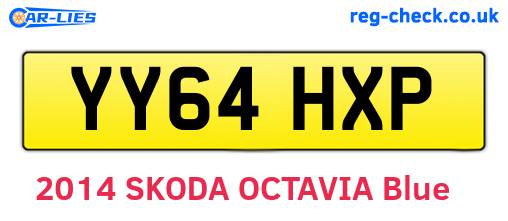 YY64HXP are the vehicle registration plates.