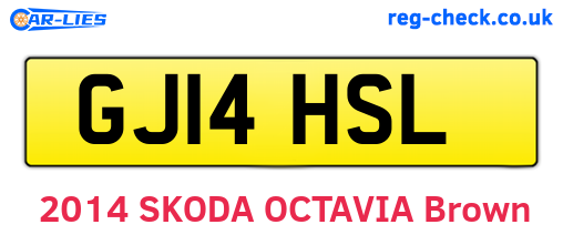 GJ14HSL are the vehicle registration plates.