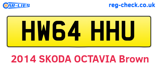 HW64HHU are the vehicle registration plates.