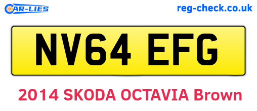 NV64EFG are the vehicle registration plates.