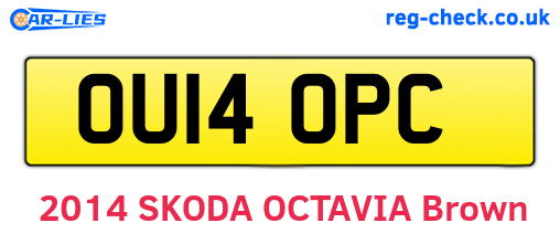 OU14OPC are the vehicle registration plates.