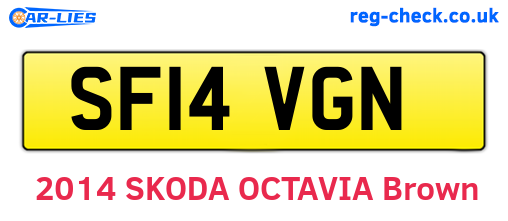 SF14VGN are the vehicle registration plates.