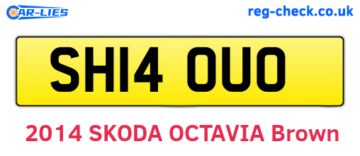 SH14OUO are the vehicle registration plates.