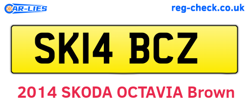 SK14BCZ are the vehicle registration plates.