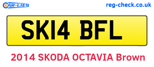SK14BFL are the vehicle registration plates.
