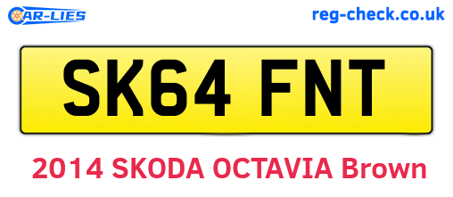 SK64FNT are the vehicle registration plates.