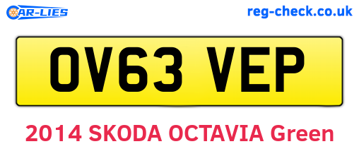 OV63VEP are the vehicle registration plates.