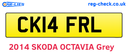 CK14FRL are the vehicle registration plates.