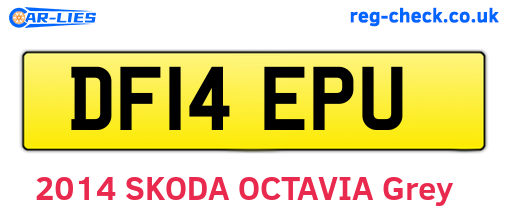 DF14EPU are the vehicle registration plates.