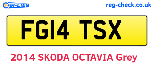 FG14TSX are the vehicle registration plates.