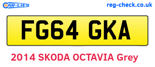 FG64GKA are the vehicle registration plates.