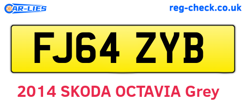 FJ64ZYB are the vehicle registration plates.