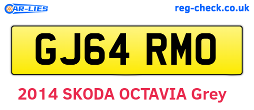 GJ64RMO are the vehicle registration plates.
