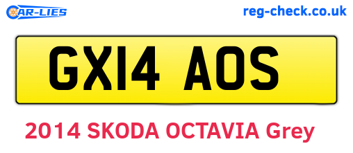 GX14AOS are the vehicle registration plates.