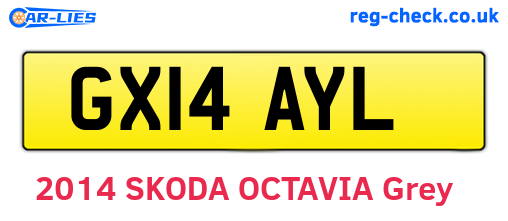 GX14AYL are the vehicle registration plates.