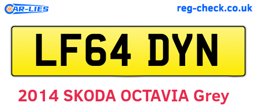LF64DYN are the vehicle registration plates.
