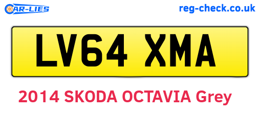 LV64XMA are the vehicle registration plates.