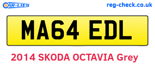 MA64EDL are the vehicle registration plates.