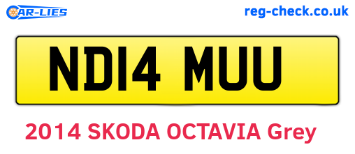 ND14MUU are the vehicle registration plates.