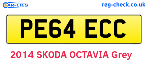 PE64ECC are the vehicle registration plates.