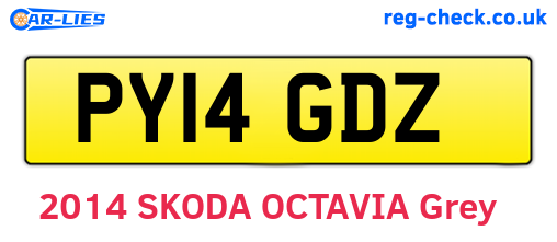 PY14GDZ are the vehicle registration plates.
