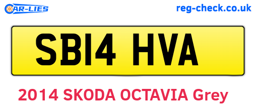 SB14HVA are the vehicle registration plates.