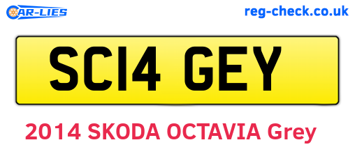 SC14GEY are the vehicle registration plates.