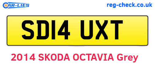 SD14UXT are the vehicle registration plates.