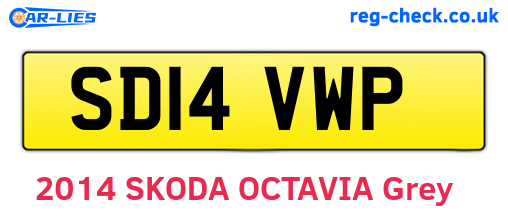 SD14VWP are the vehicle registration plates.