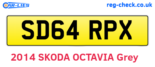 SD64RPX are the vehicle registration plates.