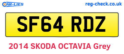SF64RDZ are the vehicle registration plates.