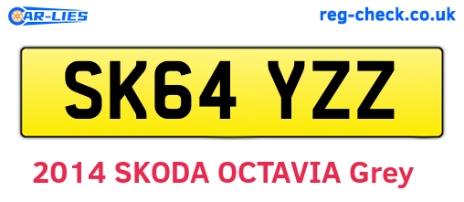 SK64YZZ are the vehicle registration plates.