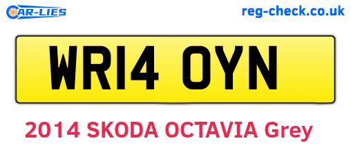 WR14OYN are the vehicle registration plates.