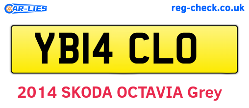 YB14CLO are the vehicle registration plates.