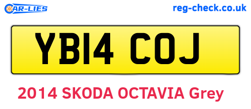 YB14COJ are the vehicle registration plates.