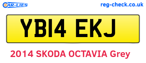 YB14EKJ are the vehicle registration plates.