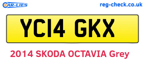YC14GKX are the vehicle registration plates.